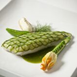 French Turbot with Baby Zucchini and Sweet Basil Oil 