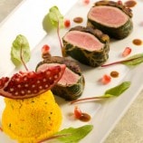 Willow Hill Farms Lamb Loin, Winter Stone Fruit Chutney Cous Cous and Pomegranate