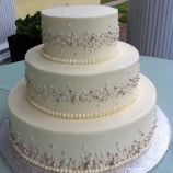 beaded wedding cake
